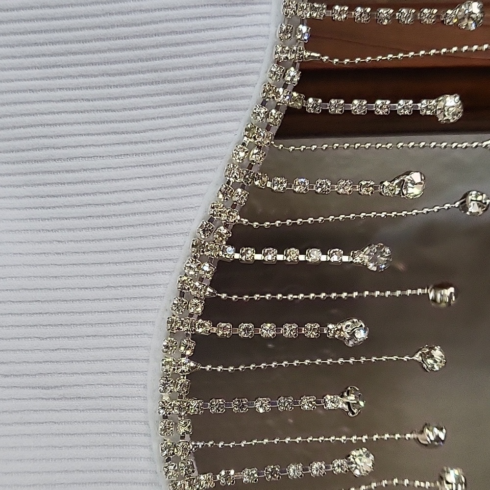 FADED ROSE Bandeau with Rhinestones - Picture 3 of 4